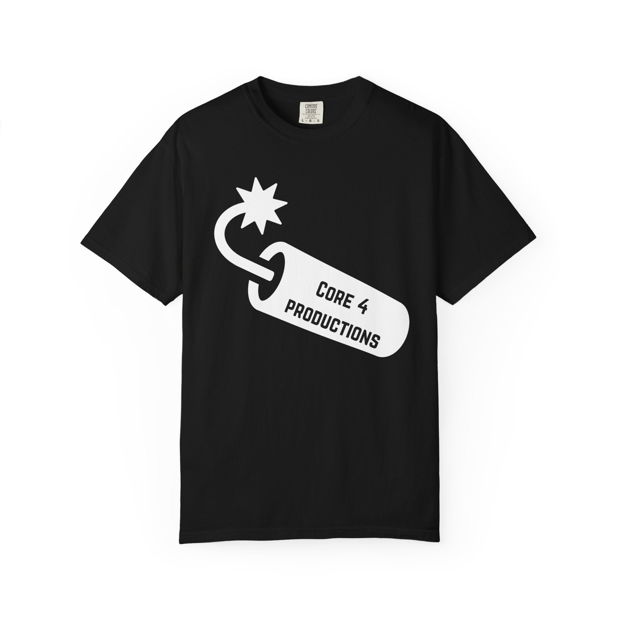 Core 4 Productions INVERTED Logo T-Shirt — Bomb Tag Graphic Tee