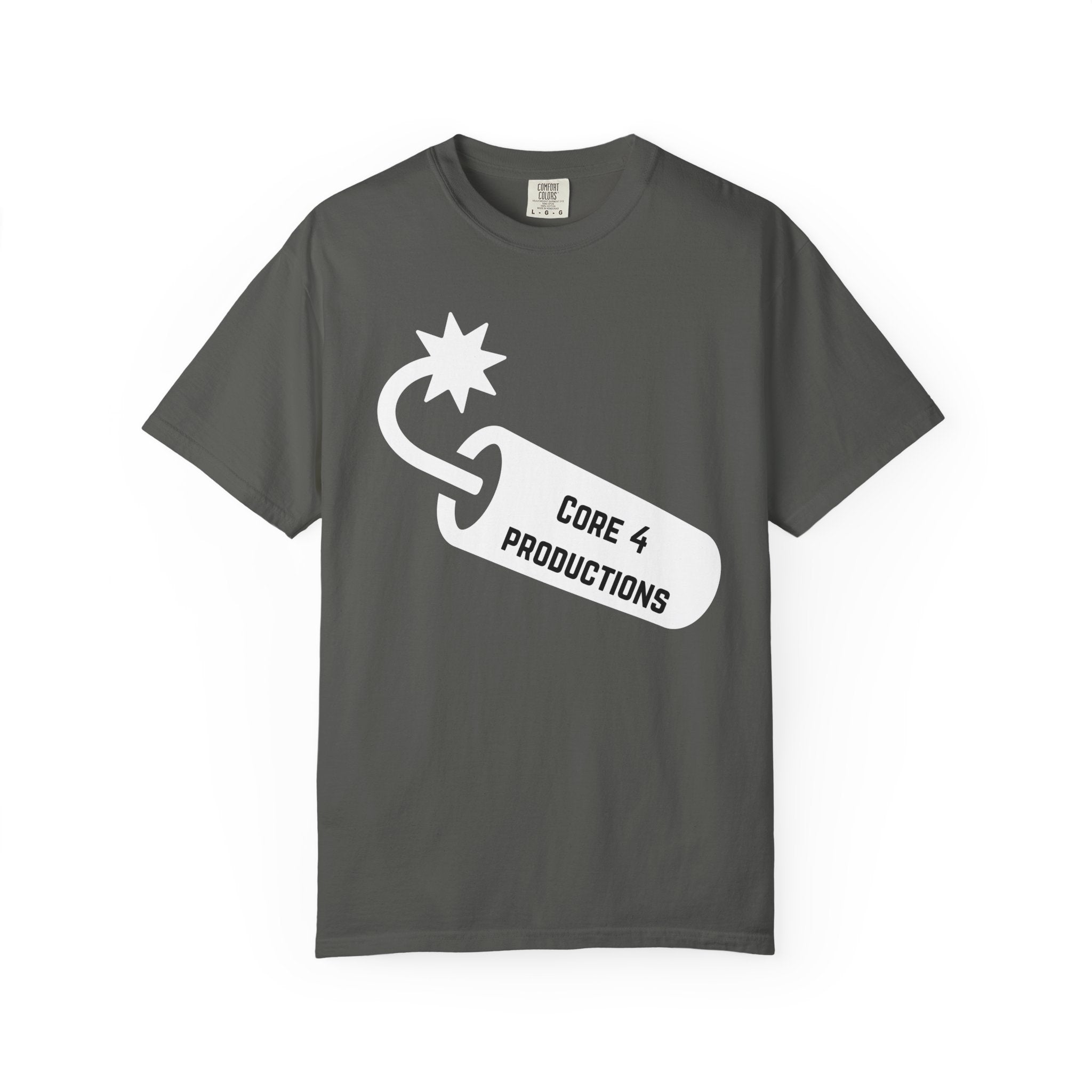 Core 4 Productions INVERTED Logo T-Shirt — Bomb Tag Graphic Tee