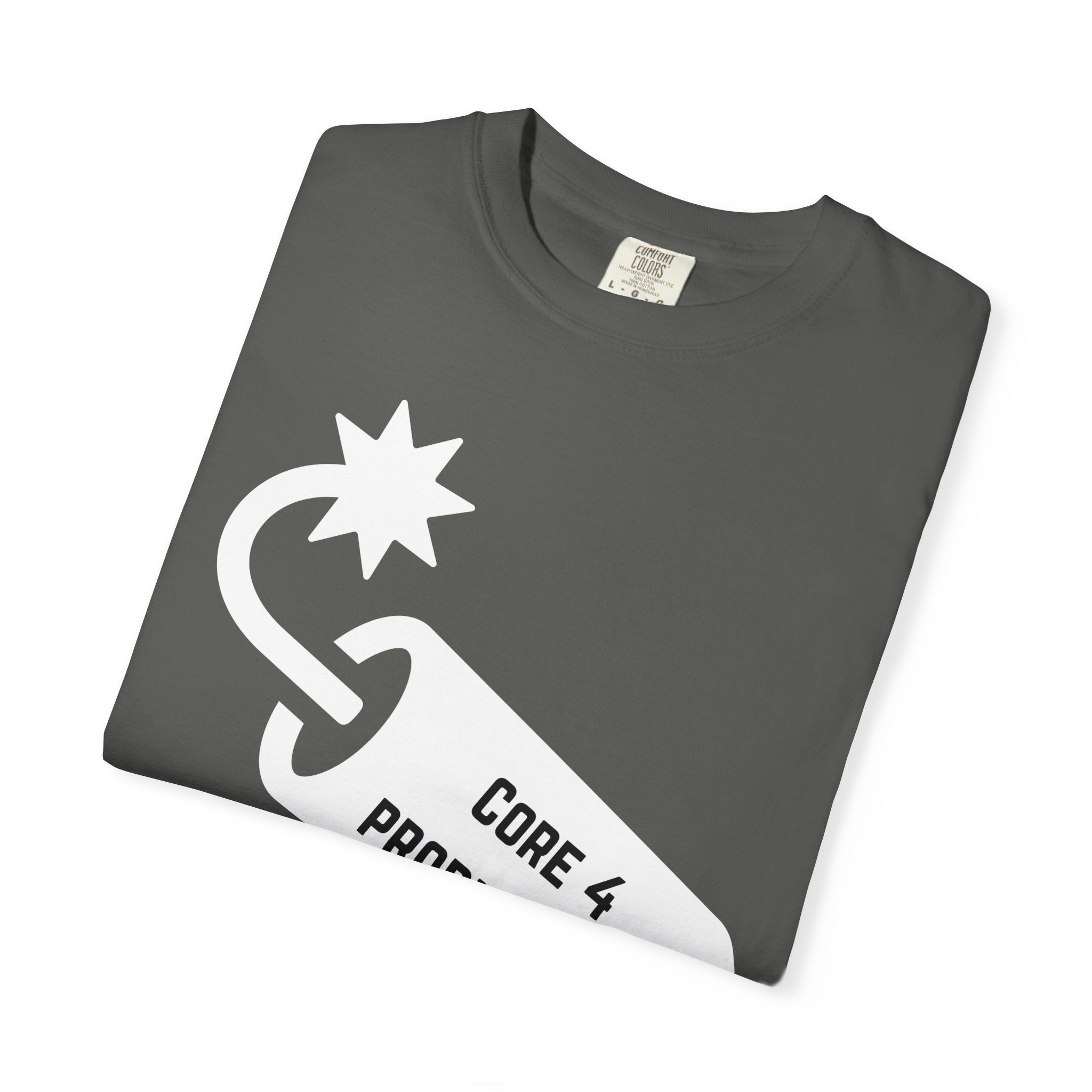 Core 4 Productions INVERTED Logo T-Shirt — Bomb Tag Graphic Tee