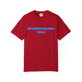 Interdimensional Cable T-shirt | Retro Blue Sci-Fi Text