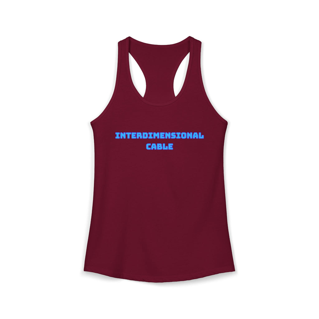 INTERDIMENSIONAL CABLE Womens Racer Tank Top