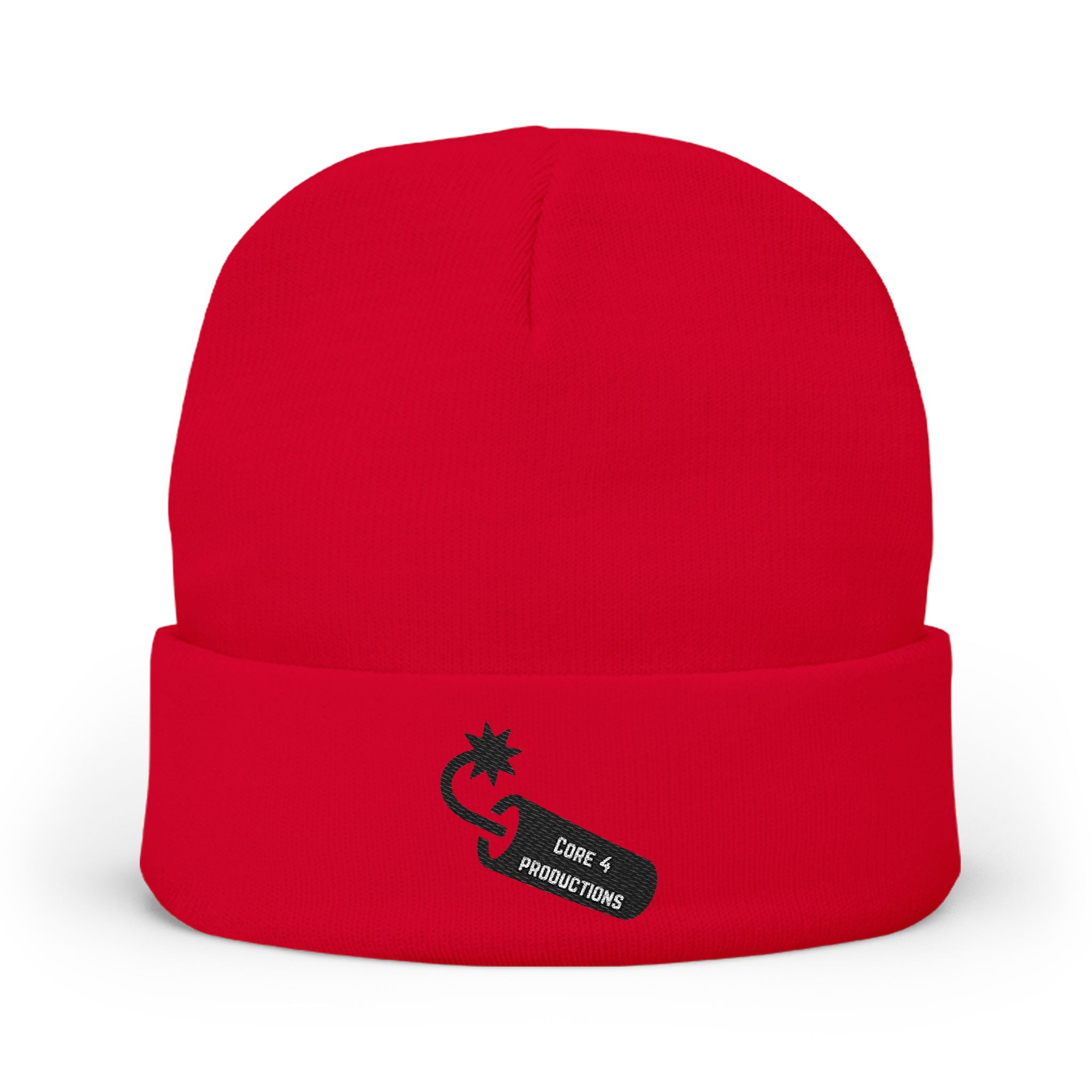 Embroidered core 4 bomb logo beanie