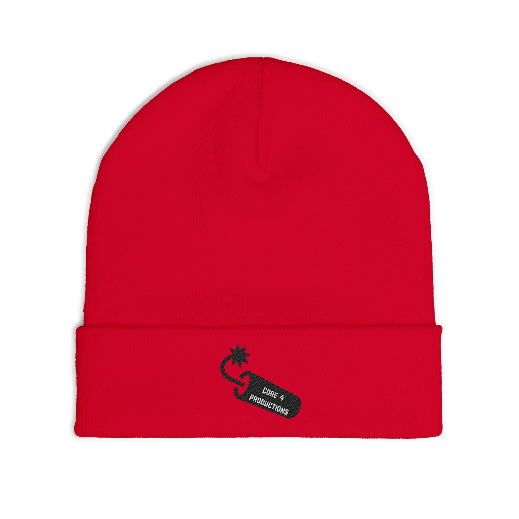Embroidered core 4 bomb logo beanie