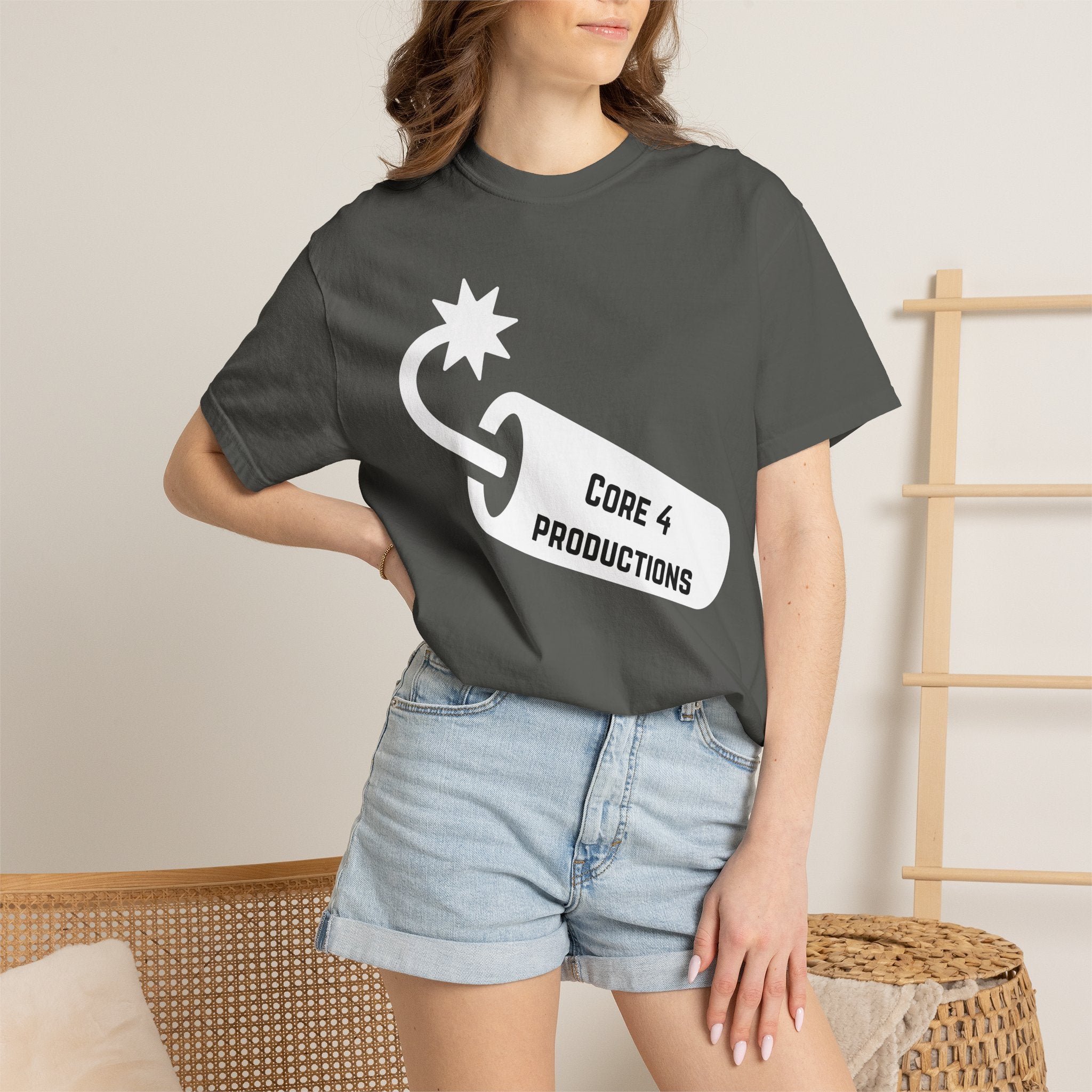 Core 4 Productions INVERTED Logo T-Shirt — Bomb Tag Graphic Tee