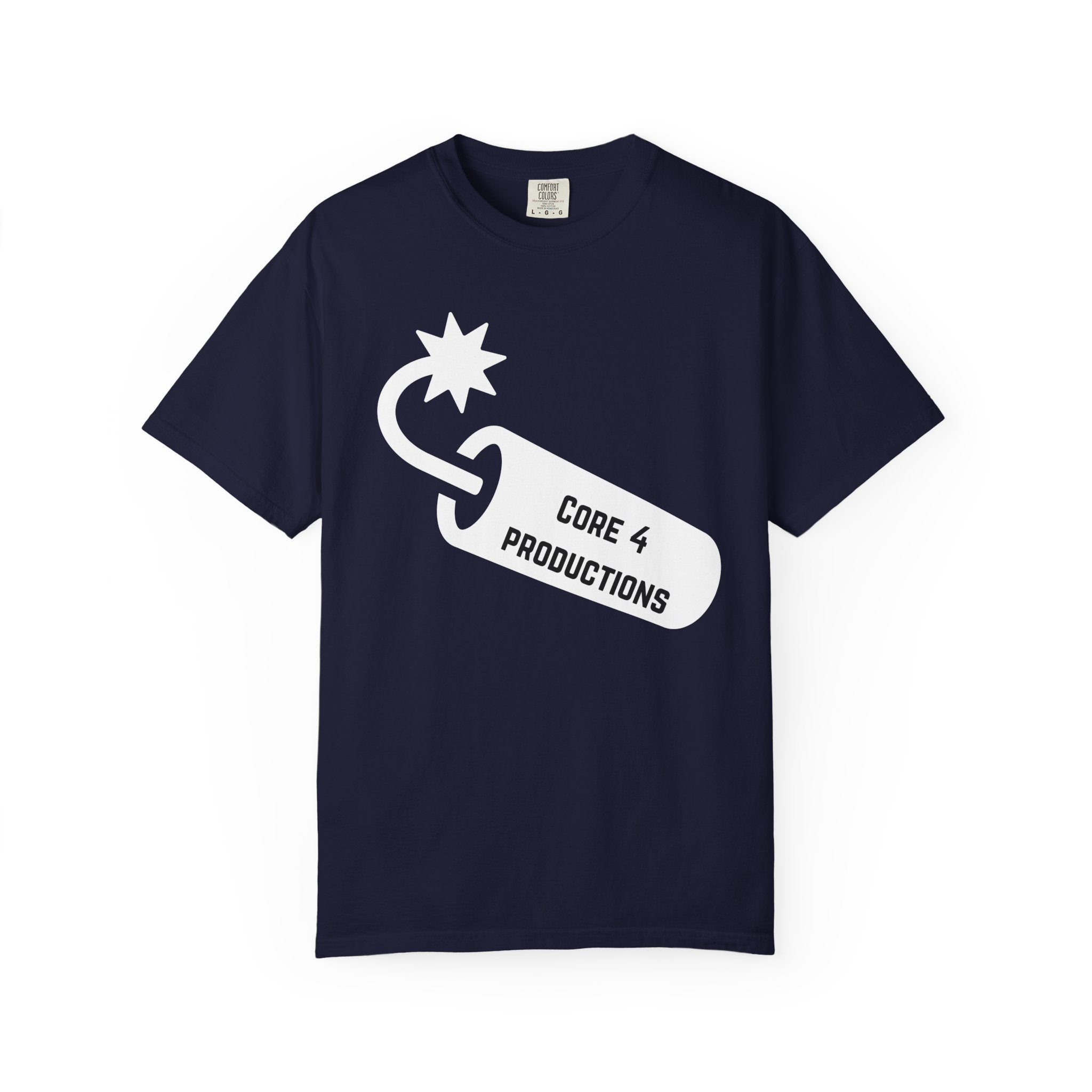 Core 4 Productions INVERTED Logo T-Shirt — Bomb Tag Graphic Tee