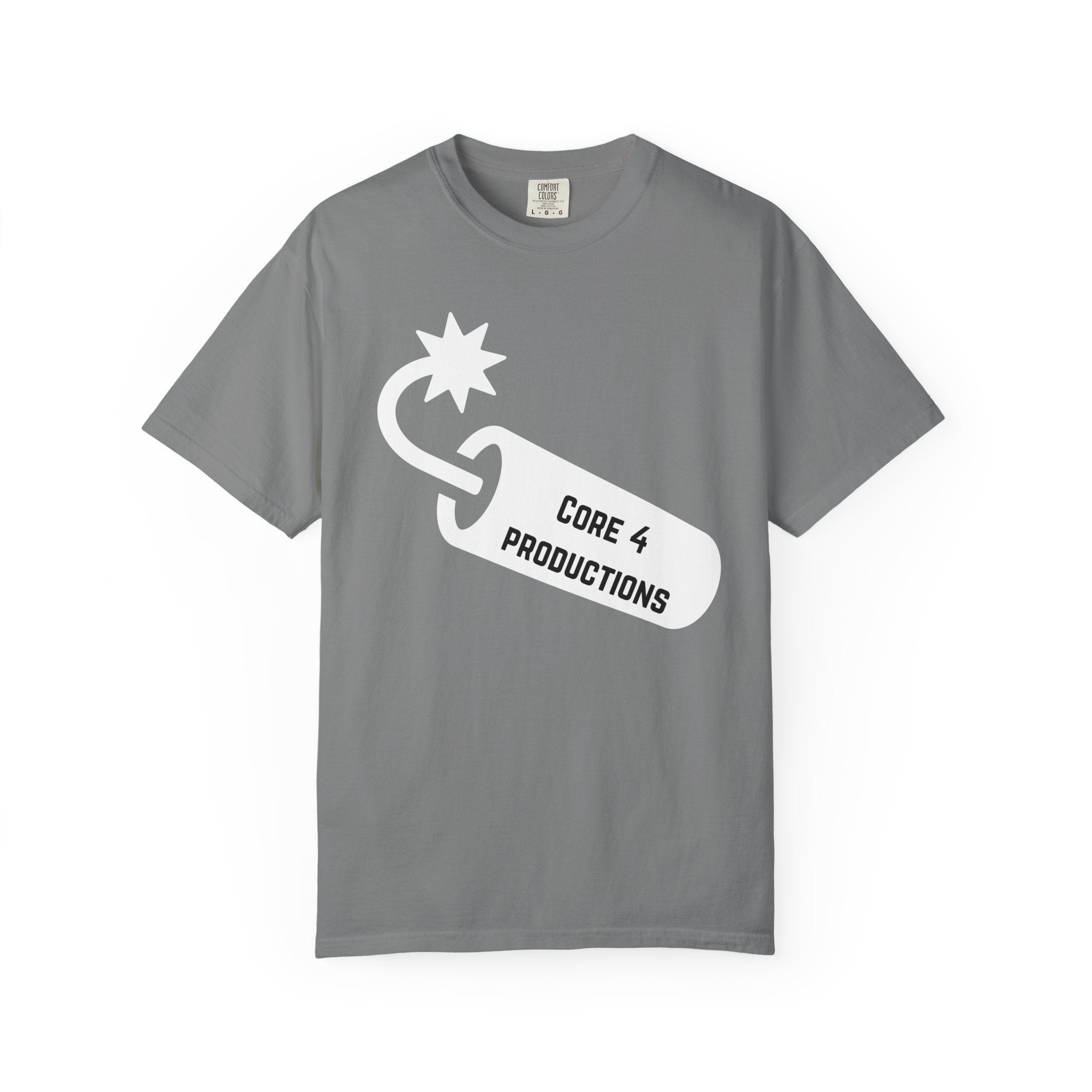 Core 4 Productions INVERTED Logo T-Shirt — Bomb Tag Graphic Tee